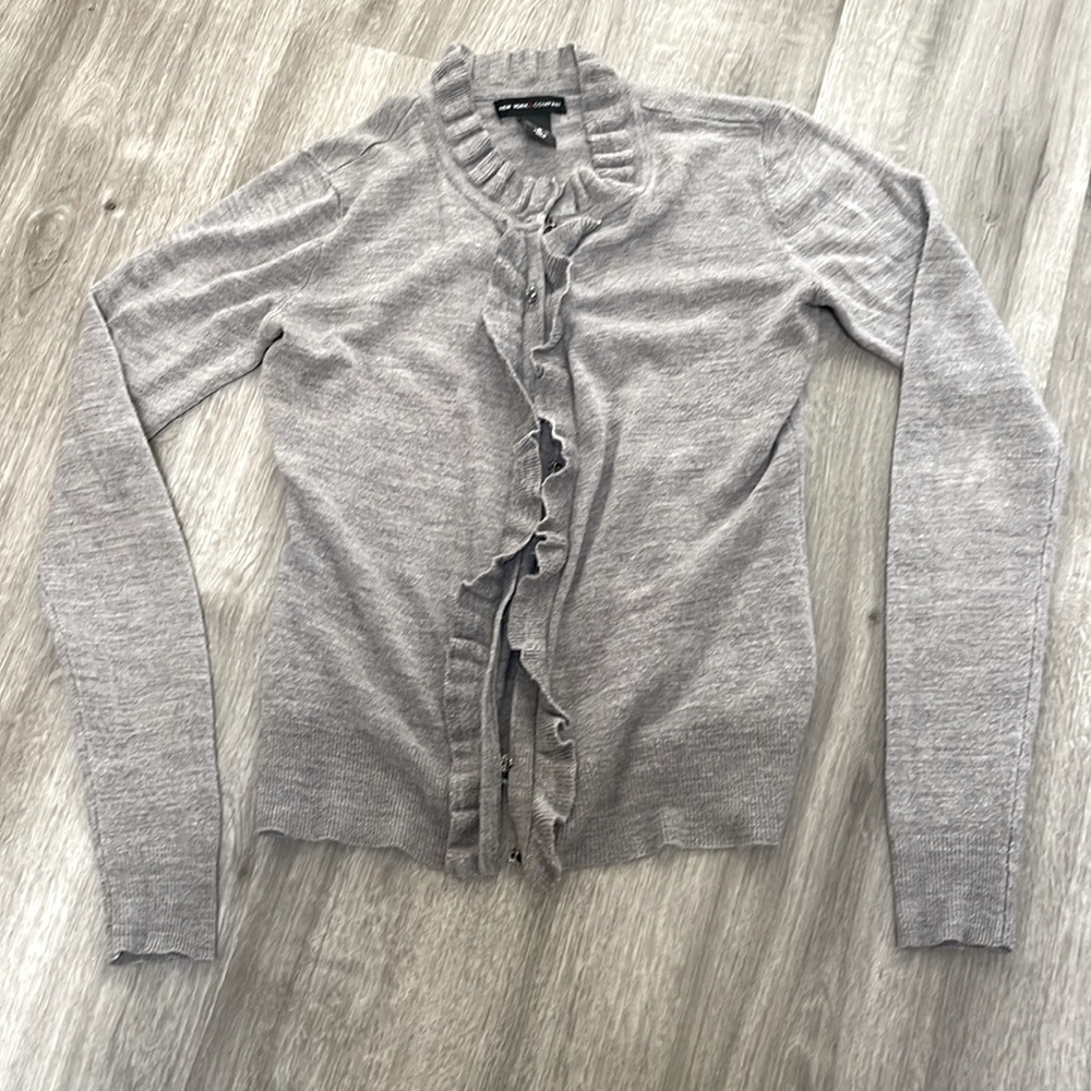 New York & Co ruffle cardigan